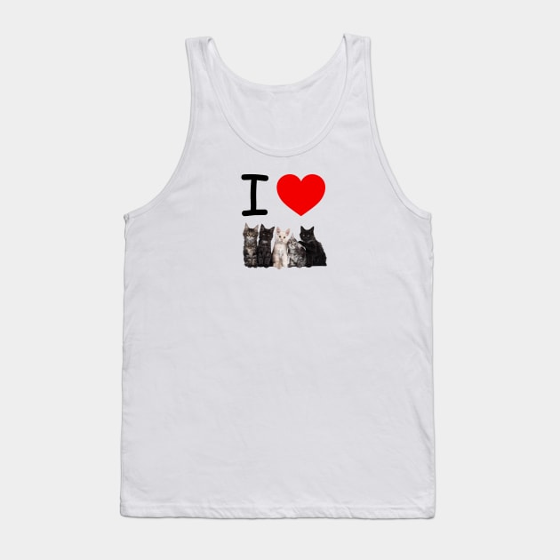 I HEART KITTENS Tank Top by EmoteYourself